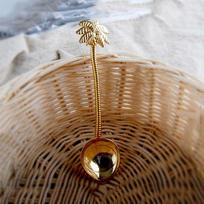 Vintage royal style Coconut Tree Tea Coffee Spoon Ice Cream Small Decoration Zine Alloy Gift for Bar Party auksas