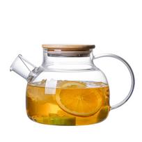 1000/1800ML Large Glass Teapot with Lid - Heat-Resistant High Borosilicate Glass Pot for Hot & Cold Tea, Herbal Infusions >1L