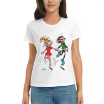 Women TShirt Gaston Lagaffe Big Ben Head Summer Short Sleeve Tees Crew Neck Cotton T Shirts Clothes Tops Streetwear S
