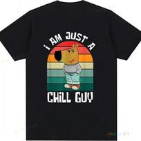 Just A Chill Guy T-shirts for Men Funny Meme Graphic T Shirts Cotton Casual Short Sleeve Tshirt Mens Clothes Designer Tshirts S įvairiaspalvis