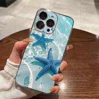 Jūros vanduo Vėžlys Skaidrus Kietas Telefono dėklas iPhone 17 16 15 14 13 12 11 Mini Pro Max Plus Skaidrus Dangtelis iPhone11PROMAX