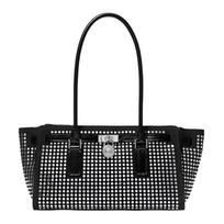 MICHAEL KORS Hamilton Rivet Design Chain Pendant Suede Shoulder Bag Small Women's Black juoda