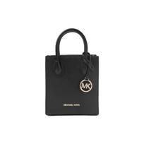 MICHAEL KORS Mercer gold metal charm adjustable shoulder strap cowhide handbag mini women's black extra small juoda
