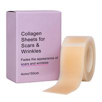 Collagen Sheets for Scars and Wrinkles Skin Repair Adhesive Gel Tape 4cm x 150cm Flexible Breathable Skin Care Patch for Body and Face One Size geltona