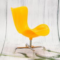Miniature Furniture Dollhouse Chairs Leisure Chair Multicolor Mini Chair 16 Scale Simulation Plastic Egg Chair Playing House geltona