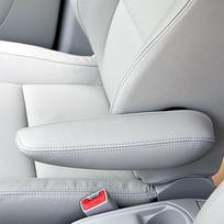 2 PCS For Peugeot 307 2008 2009 Citroen C4 Car Side Seat Armrest Cover Microfiber Leather Original Curve Replication pilka spalva