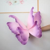 50cm Giant Crepe Paper Butterfly Artificial Gradient Simulated Fake Butterfly Window Display Garden Decorations 3D PE Butterfly violetinė