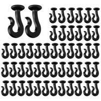 50/100Pcs Plastic Gazebo Curtain Hook, Heavy Duty Mosquito Netting Hook, Black Curtain Track Hooks for Outdoor Hotel, Gazebo Accessories 50pcs C