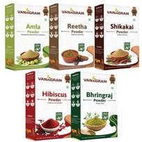 Amla Reetha Shikakai Bhringraj Hibiscus Powder 500g for Soft & Shiny Hair