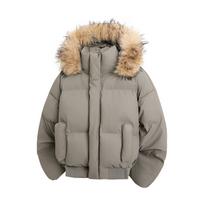 Man Parka Jacket Winter Fashion Fur Collar Warm Jacket Women Solid Color Casual Hooded Parka Coats Outwear American Couple M pilka