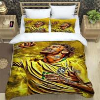 Ronaldo, Messi, Mbappe, Neymar Pattern Quilt Cover With Pillowcases Microfiber Digital Printed Bedding Set Twin Full Queen King 140x200cm