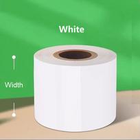 Thermal-transfer Care Tag Printer Inked Ribbon 30-50mm Care Label Printing Color Inked Ribbon Roll for Home Textiles/clothing (White,30mmX300m) balta