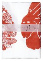 Yamamoto Jin Shoten Fluffy Tenugui hand Ten Rabbit Flower Water Rabbit Child Double Gauze Hand 32 x 89 cm (Japanese towel) - Colors Child, Child,