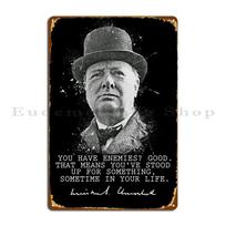 Winston Churchill Metal Plaque Poster Garage Club Pub Cave Printed Wall Decor Tin Sign Poster 20x30cm（7.8x11.8inch）