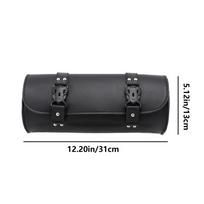 Motorcycle Tool Bag PU Leather Front Fork Handlebar Saddlebag Roll Tail Storage Bag Waterproof Dirty Bikes Saddlebags Tool Pouch