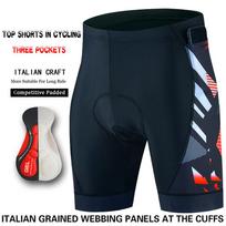 Three pocket Cycling Shorts Bike Tights Triathlon 5D Gel Padded Pro Lycra Bicycle Shorts Breathable Man Mountain Biking Shorts Asian size - XL