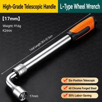 Extended Bar Socket Wrench Labor Saving Car Tire Tool L-shaped Spanner  Tire Disassembly 17mm