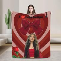 L-Lolas I-Indigos Spanish Singer Gift Blanket For Men Women Warm Cozy Fluffy Throw Blankets for Living Room Multiple Sizes Size: 75*100cm, Weight: 230 GSM