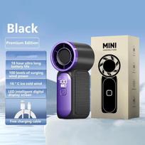 Foldable Pocket Mini Turbo Hand Fan 5 Adjust Wind Levels Powerful Airflow USB Type C Rechargeable Long Runtime Portable Cooler juoda