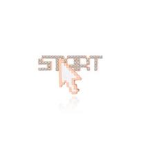 Agatha Aijiasha Pixel Series Mosaic Dog Letters Zircon Single Earring for Women 23213 ruda