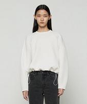 Current Neoprene Logo Embossed Sweatshirt [Ivory] Ivory/S
