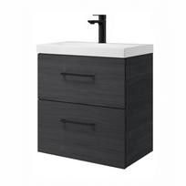 Spintelė su praustuvu RIVA, SA49C-2K Woodflow Ash