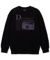 Astral Projection Retro Radio Loose Fit Sweatshirt_Black Xxl