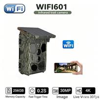 4K 50MP WiFi Trail Camera 940NM Night Vision Motion Activated Waterproof Bluetooth Hunting Camera App with Solar Panel for Wildl China Mainland