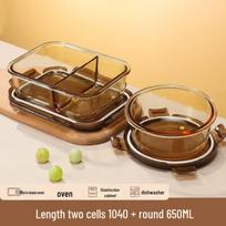 Microwave-Safe Glass Bento Box