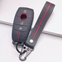 Smart Key Fob Cover for Mercedes-Benz A Class W177 B Class W247 C Class W206 E Class W213 S Class W222 GLC GLE GLS CLA GLB GLA with Keychain Key Cover juoda
