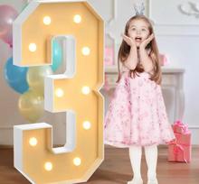70/100/120cm Light Up Numbers LED Giant Lighted Marquee Numbers Mosaic Balloon Frame Numbers for Birthday Anniversary Party 70cm-8LEDs