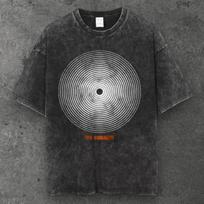Mens Hypnotic Vortex Oversized T Shirt Acid Washed Black Y2K Streetwear S-4XL S įvairiaspalvis