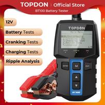 TOPDON BT100 12V Car Battery Tester Digital Automotive Diagnostic Battery Tester Analyzer Vehicle Cranking Charging Scanner Tool BT100