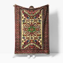 Persian Style Kilim Rug Traditional Ethnic Handmade Area Rug Decorative Carpet Floor Mat for Living Room Bedroom Size: 75*100cm, Weight: 230 GSM