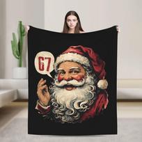 Do The Math 67 Meme Funny Six Seven Blanket Quality Warm Soft Bedding Throws Winter Children Chair Sofa Bed Novelty Bedspread Size: 75*100cm, Weight: 230 GSM