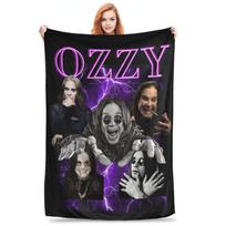 Yes I'm Old But I Saw Randy Rhoads On Stage Flannel Throw Blankets Ozzy Osbourne Blanket for Home Car Super Soft Bedspread, Size: 75*100cm, Weight: 230 GSM