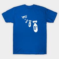 Asian Size Men Black Print T-shirt Droppin' F-Bombs No-Cut Print Cotton Tshirt XL karališkos mėlynos spalvos