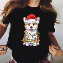 Funny Corgi Christmas Tree Lights Gift Santa Hat Dog Lover - Gift for Dog Lovers - Funny Dog - Corgi Lovers - Mother's Day S