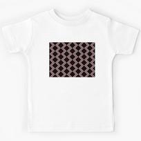 Monochrome Pixel Dot Pattern Kids T-Shirt 130