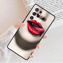sexy lady Red lips Bikini girl Phone Case For Samsung Galaxy S25 S23 S30 S8 S21 S20 FE S24 S22 Note 10 20 S8 Plus lite Ultra Galaxy Note10