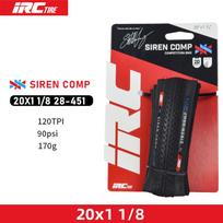 IRC SIREN COMP BMX Bicycle Fold Tire 406/451 Small Wheel Bike Tire 120TPI 20x1 1/8 20x1 3/8 20x1.50/1.75/1.90 24x1.75 Tire 20x1 1-8 Black