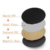 For Flsun PEI Sheet Round Dia 215/240/270/309mm Double Sided Textured PEI and Smooth PET Carbon Fiber Spring Steel Build Plate Dia 120mm