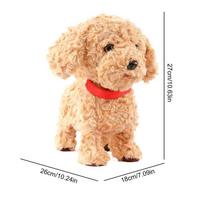 Smart Robot Dog Realistic Plush Soft Toy Touch Sensing Ai Robot Dog With Voice Mimic For Kids Boys Girls New Year Birthday Gifts geltona