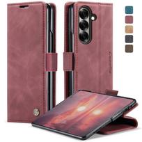 360° Powerful protection for Samsung Galaxy Z Fold7 CaseMe 013 Multifunctional Horizontal Flip Leather Phone Case kaštoninė