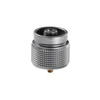 Campingmoon Silver Custom Butane Gas Canister Stove Valve Adapter Portable Outdoor Camping Gas tank Cartridge Adapter (silver,3x3x3.2 cm&Hand Tools) sidabras