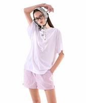 B-Flat Benetton Mini Bibi Mesh Cover-Up Oversized Short Sleeve T-Shirt (White) Os