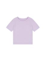 Salad Basket Lace Tag Crop Tee - Purple Pink Free