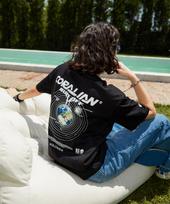 Coralian Runoff Gravity Mesh Cotton Short Sleeve T-Shirt Black Black/85(Xs)
