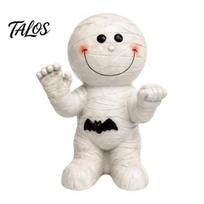 Halloween Party Supplies Resin Mummy Atmosphere Light, Smiling Statue with Unique Home Accents Bat Decor, Cartoon Figurine Light for Desktop Ornament balta