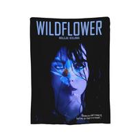 Famous Singer B-Billie-Girl E-eilish Fleece Throw Blanket Blanket for Sofa Couch Lightweight Bedding Throws, Size: 75*100cm, Weight: 230 GSM